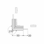 FL-PROF-PRE-COR-LINEA-IN20 270deg bent-AL-AN