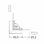 FL-PROF-PRE-COR-LINEA-IN20 90deg bent-AL-AN