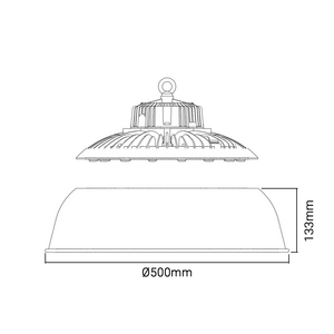 FL-UFOH Lampshade 150W 90D