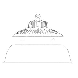 FL-UFOH Lampshade 150W 90D