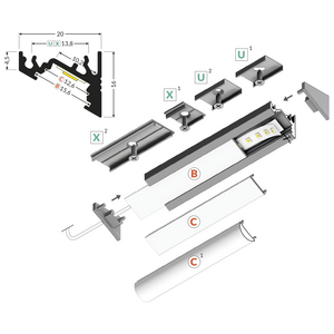 FL-PROF-PRE-CORNER10 BC/UX-AL-AN.BK-2000