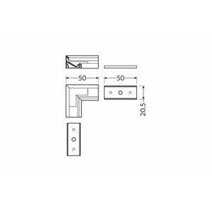 FL-PROF-PRE-COR-CORNER14 90deg-AL-WH