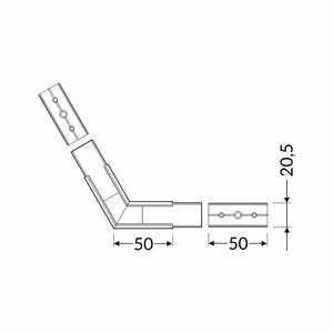 FL-PROF-PRE-COR-LINEA20 120deg-AL-WH