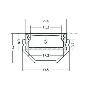 Outlet FL-PROF-ECO-ALH 01BS-AL-2000 Tuotepaketti