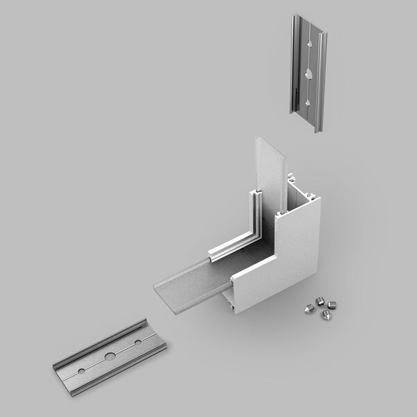 FL-PROF-PRE-COR-LINEA20 90deg bent-AL-WH