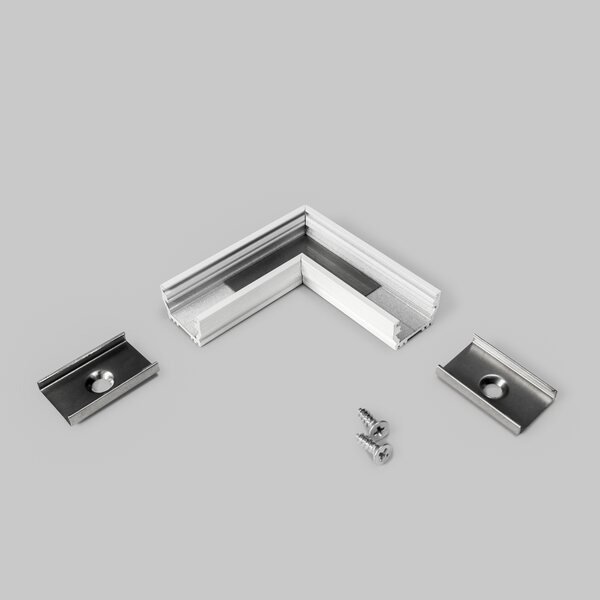 FL-PROF-PRE-COR-UNI12 90deg-AL-WH